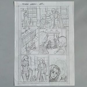 Fever Moon 20 Original Comic Art Prelim - Al Rio 8.5x11 Paper KAREN MARIE MONING